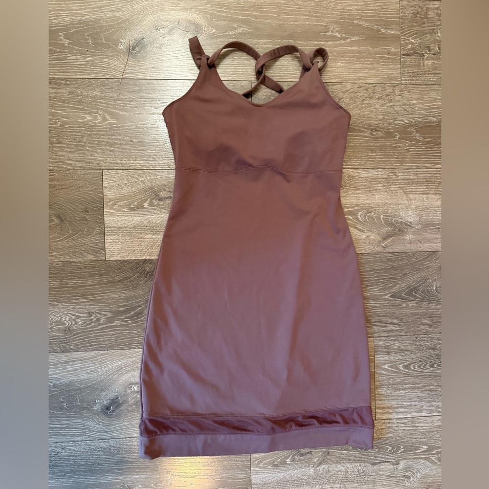 Merrell Mauve Cross-Back Mini Dress
